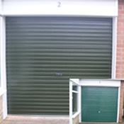 Steel Roller Garage Door Juniper Green – Before & After!
