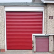 Burgundy Select Secure Insulated Roller Door – Before & After!