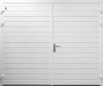 Side Hinged Double-Walled Steel Horizontal Ribbed Double-Walled Steel garage door