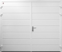 Side Hinged Double-Walled Steel Horizontal Centre Ribbed Double-Walled Steel garage door