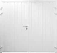 Side Hinged Double-Walled Steel Vertical Ribbed Double-Walled Steel garage door