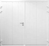 Side Hinged Double-Walled Steel Vertical Centre Ribbed Double-Walled Steel garage door