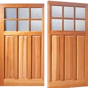 Timber side hinged garage doors